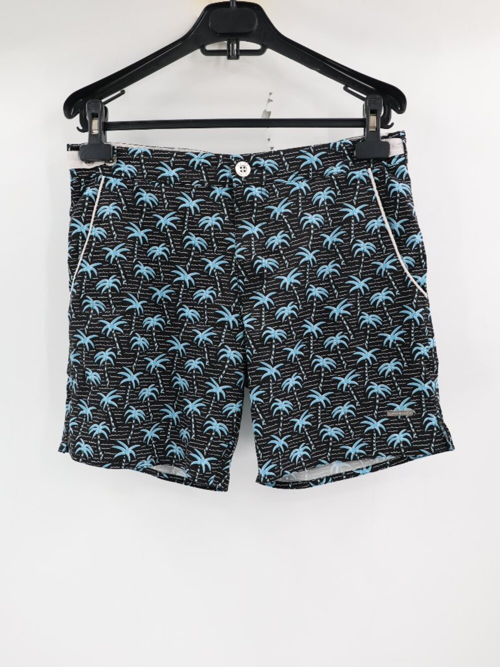 Parke & Ronen Swim Trunks Mens 31 Palms Print 6" Mesh Lined Brief Pockets Beach